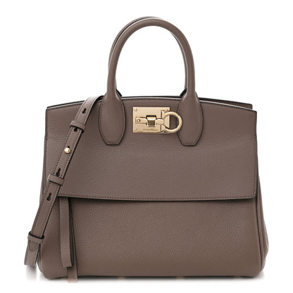Salvatore Ferragamo Calfskin Studio Bag Caraway Seed 1 of 13