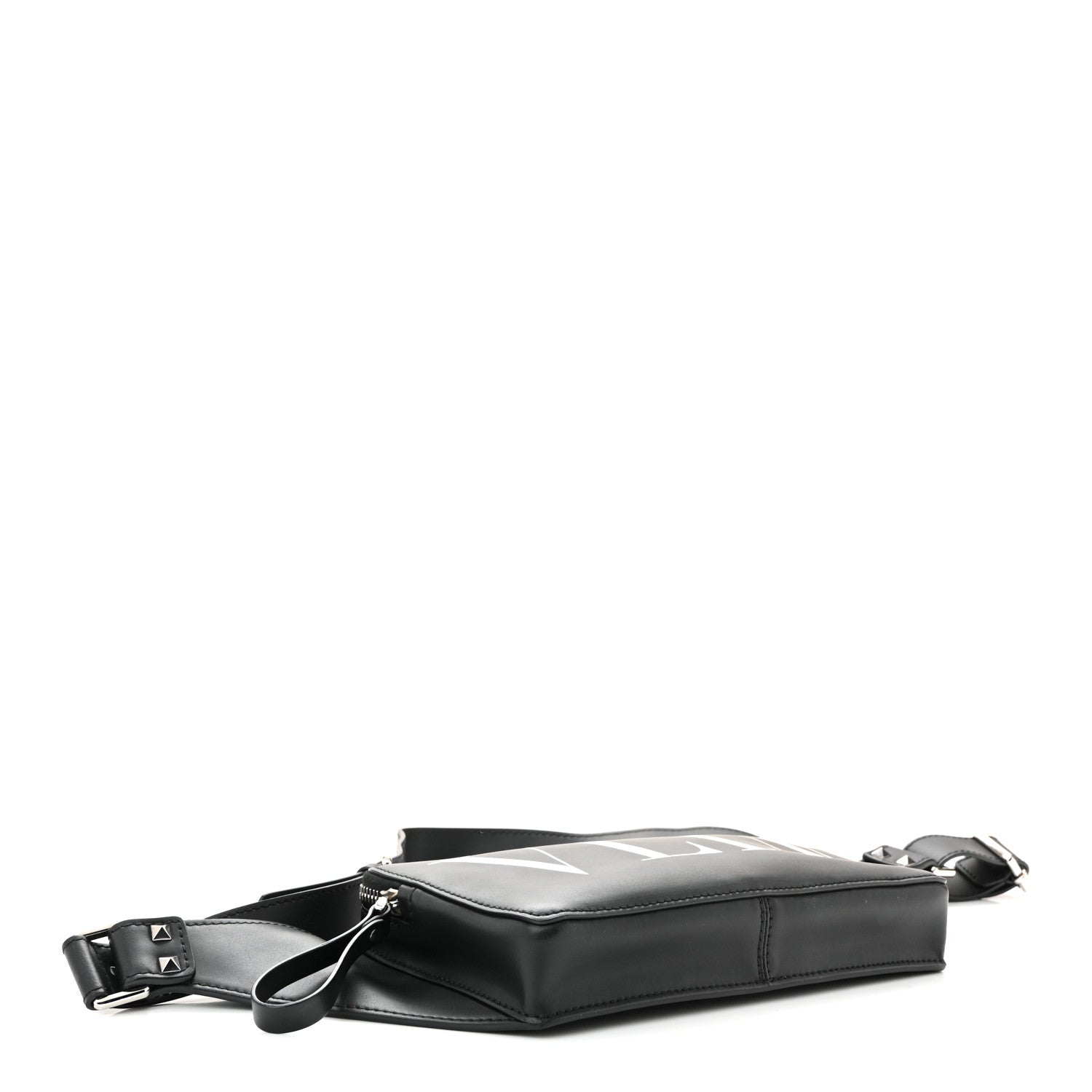 Valentino Garavani Calfskin VLTN Belt Bag Black White 4 of 9