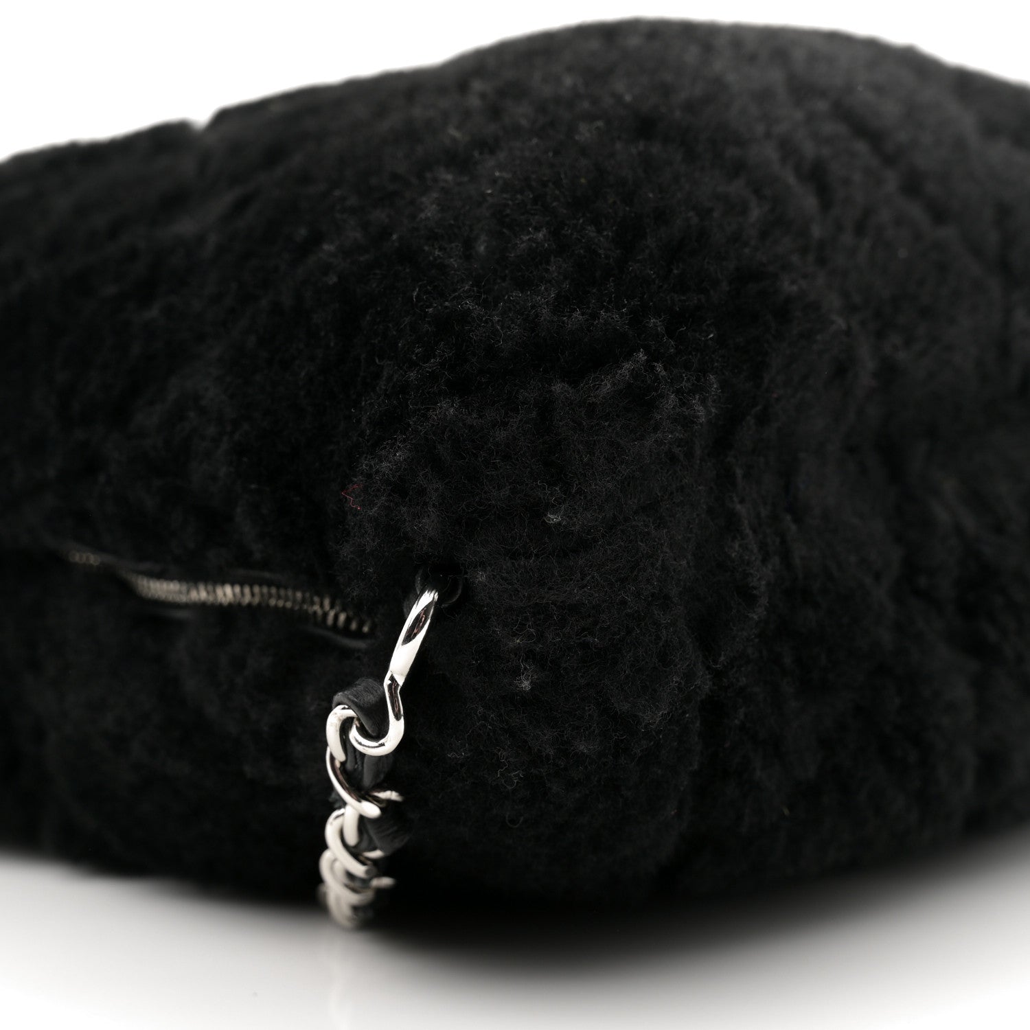 Chanel Shearling Lambskin CC Backpack Black 9 of 11