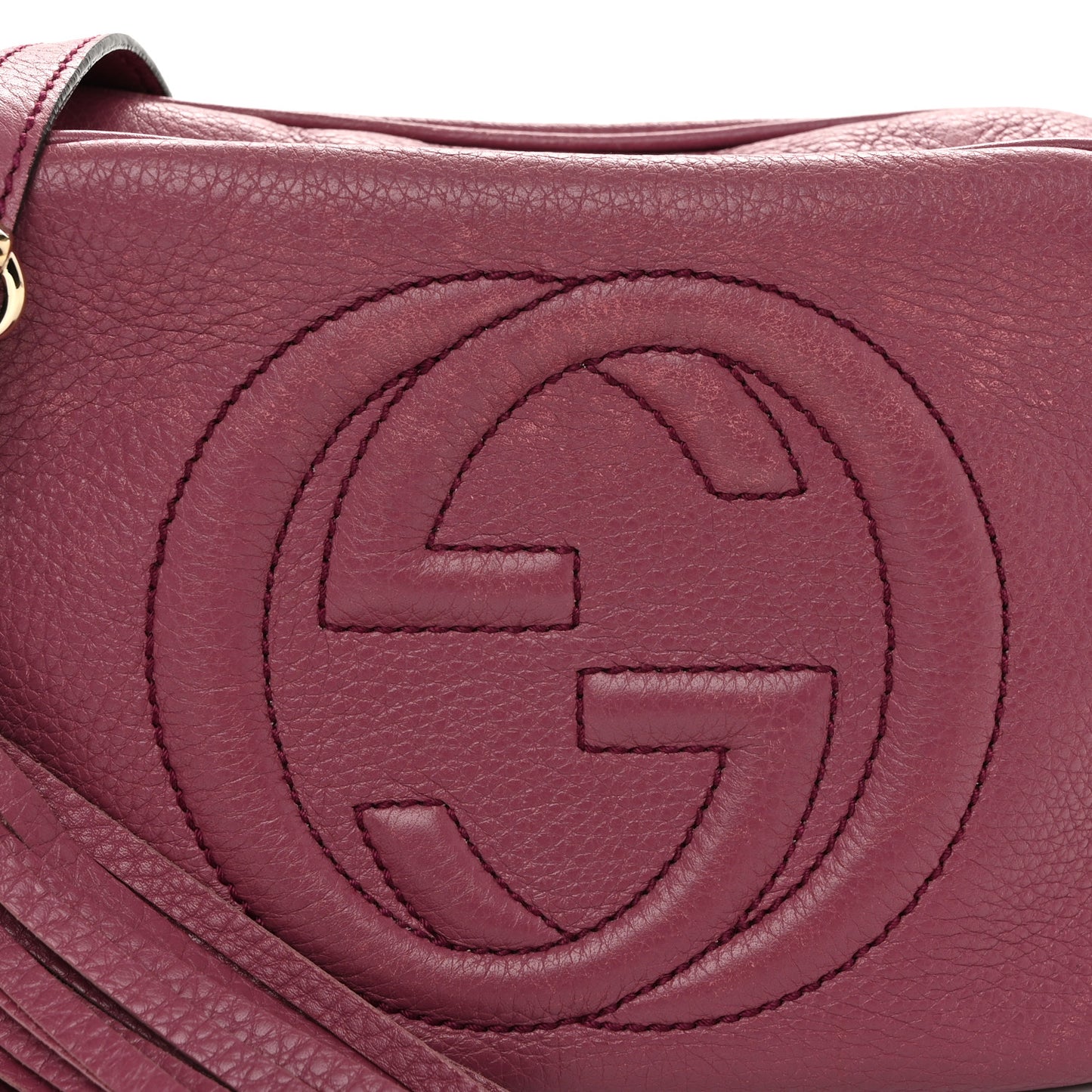 Pebbled Calfskin Small Soho Disco Bag Peonia Flower