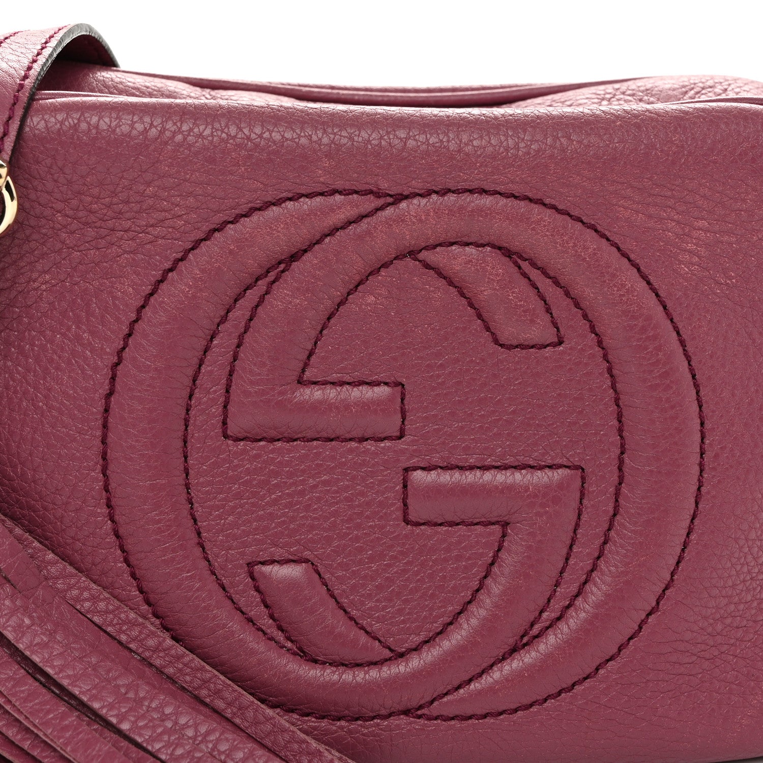 Gucci Pebbled Calfskin Small Soho Disco Bag Peonia Flower 8 of 14