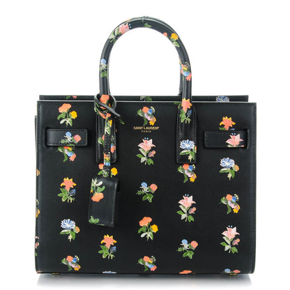Saint Laurent Calfskin Prairie Printed Nano Sac De Jour Black Multicolor 1 of 7