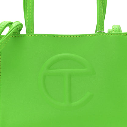 Telfar Vegan Leather Small Shopping Bag Highlighter Green 7 of 9