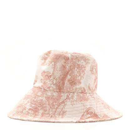 Christian Dior Cotton Dioriviera Toile De Jouy Bob Brim Bucket Hat 57 Rose 6 of 9