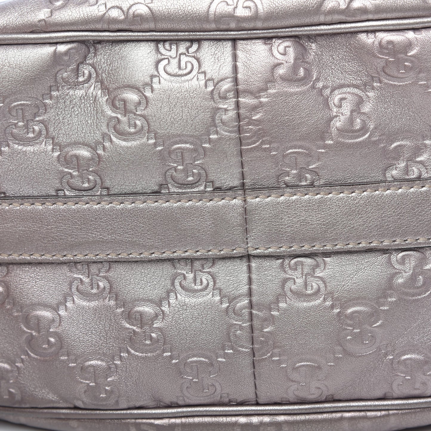 Metallic Guccissima Medium GG Twins Hobo Mauve