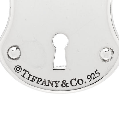 Tiffany Sterling Silver Diamond Emblem Lock Pendant 4 of 5