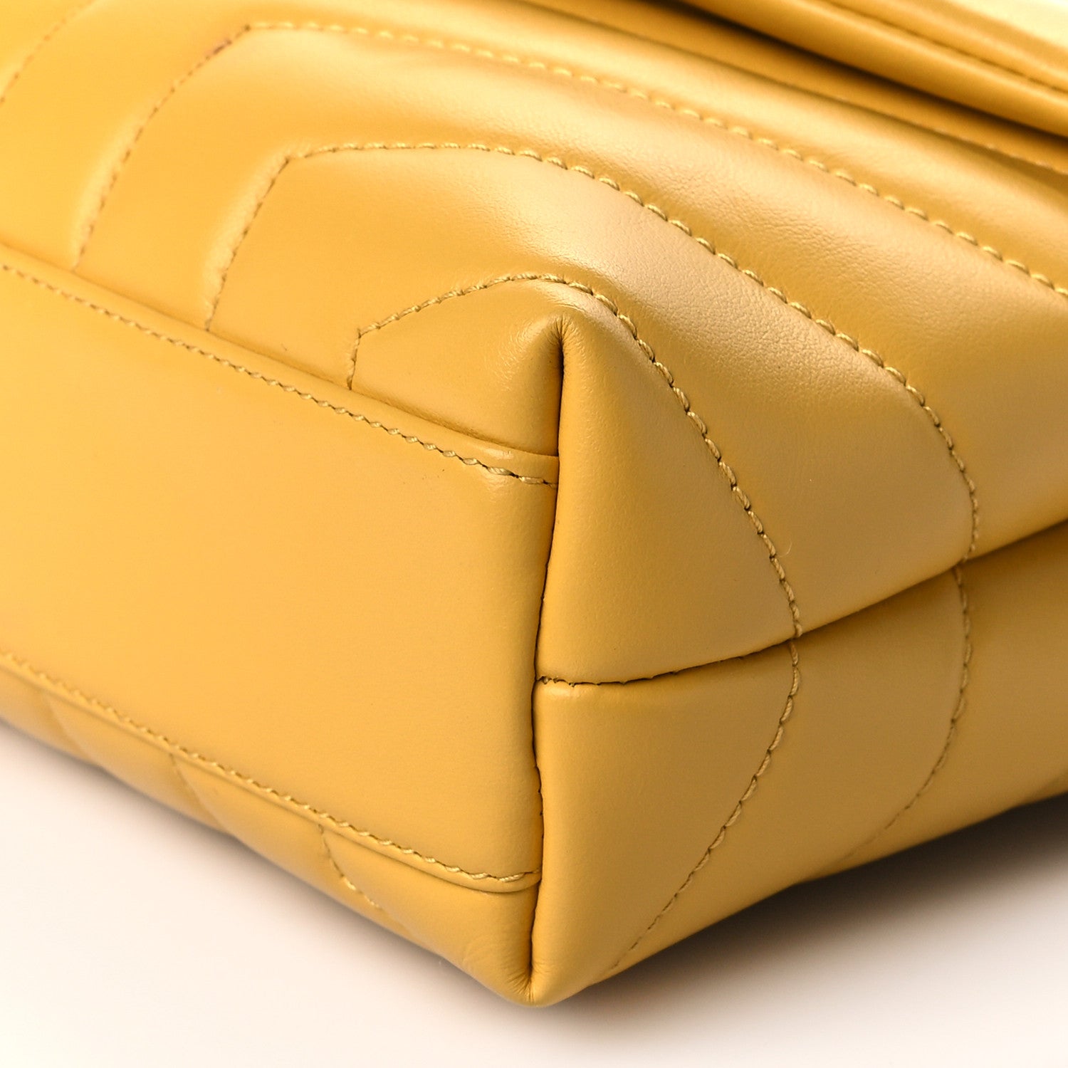 Saint Laurent Calfskin Y Quilted Monogram Toy Loulou Crossbody Bag Sunflower 10 of 10