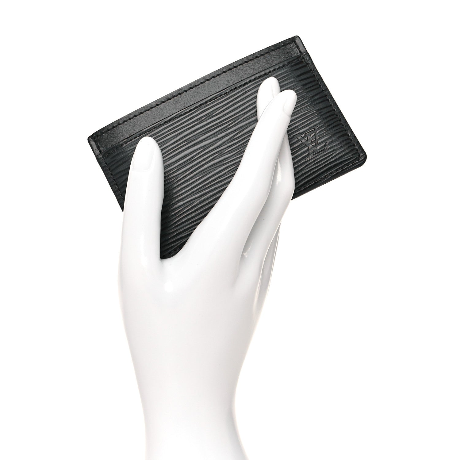 Louis Vuitton Epi Card Holder Black 2 of 9