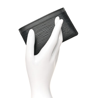 Louis Vuitton Epi Card Holder Black 2 of 9