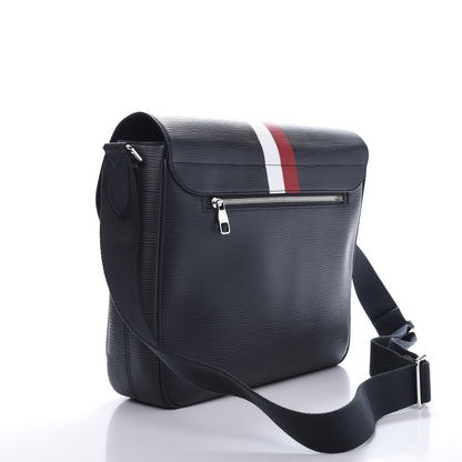 Louis Vuitton Epi Christopher Messenger Navy Stripes 3 of 10