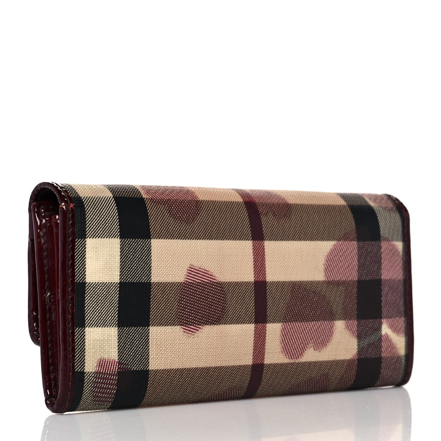 Nova Check Heart Wallet Berry Red