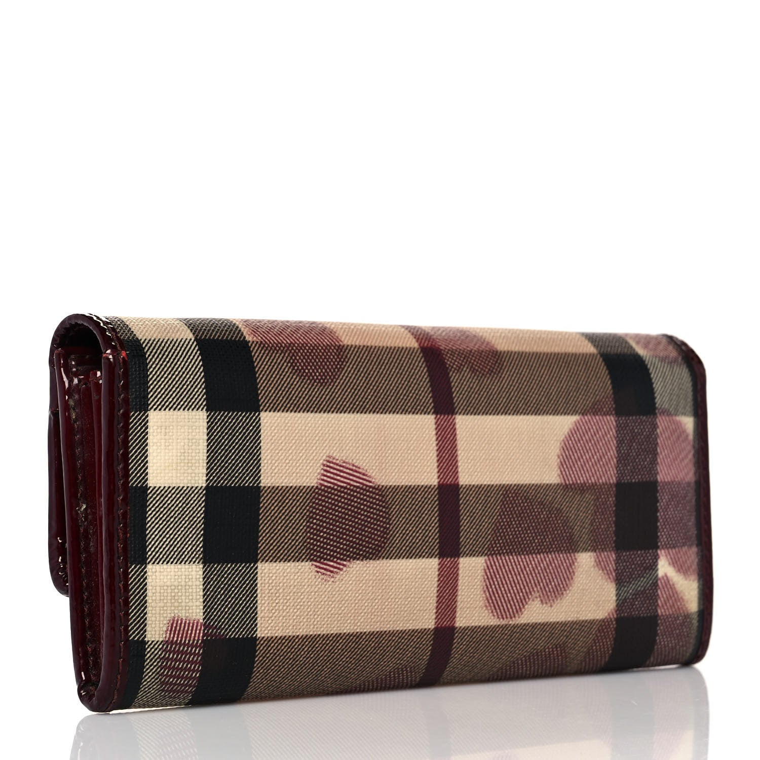 Burberry Nova Check Heart Wallet Berry Red 3 of 9
