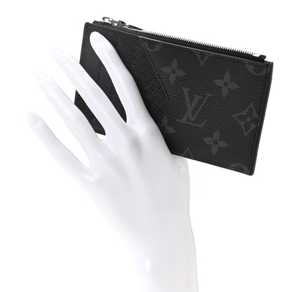 Louis Vuitton Monogram Eclipse Taiga Coin Card Holder 2 of 6