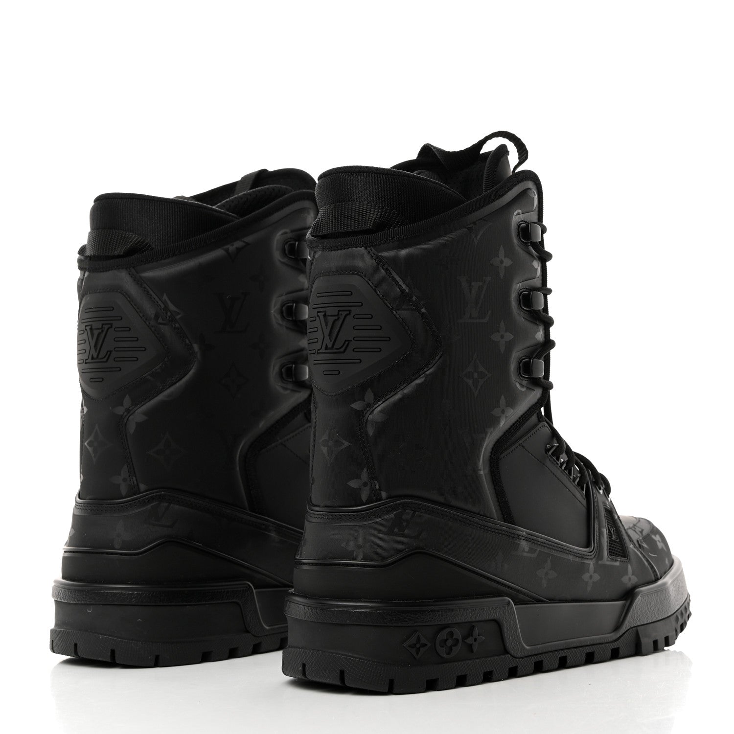 Louis Vuitton Monogram Mens LV Trainer Snow Snow Boots 8 Black 4 of 8