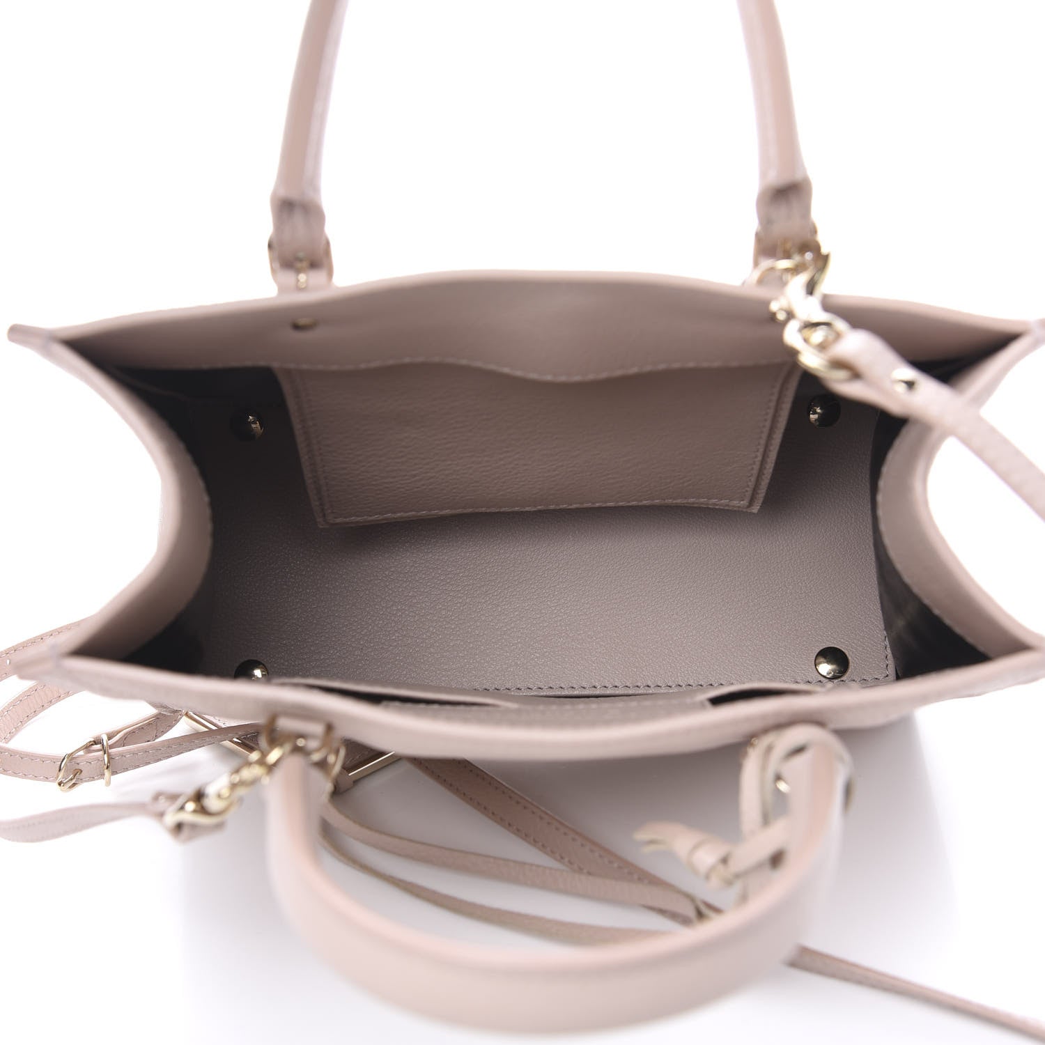 Balenciaga Grained Calfskin Gold Metallic Edge Hardware Papier Mini A4 Tote Rose Des Sables 6 of 10