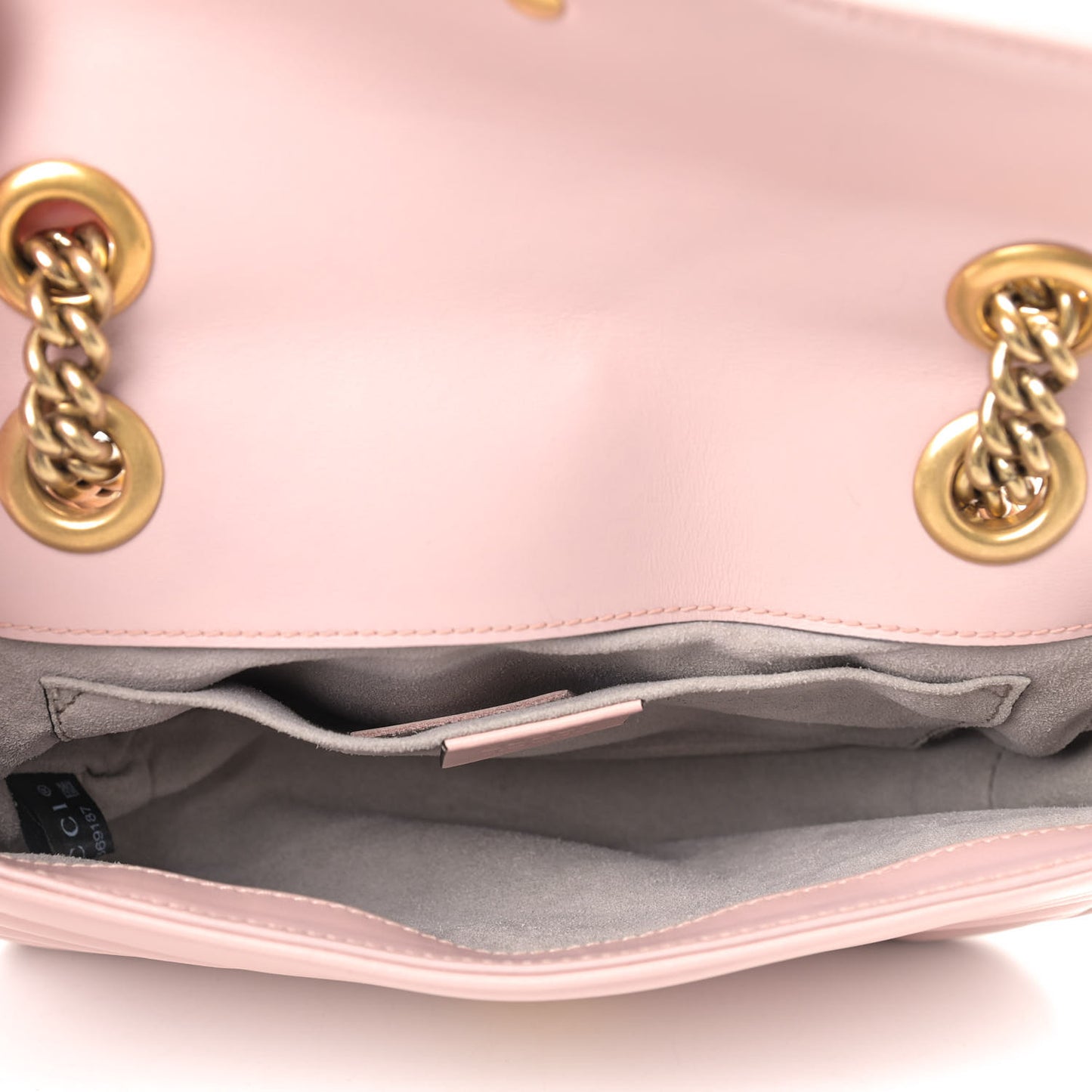 Calfskin Matelasse Mini GG Marmont Shoulder Bag Perfect Pink
