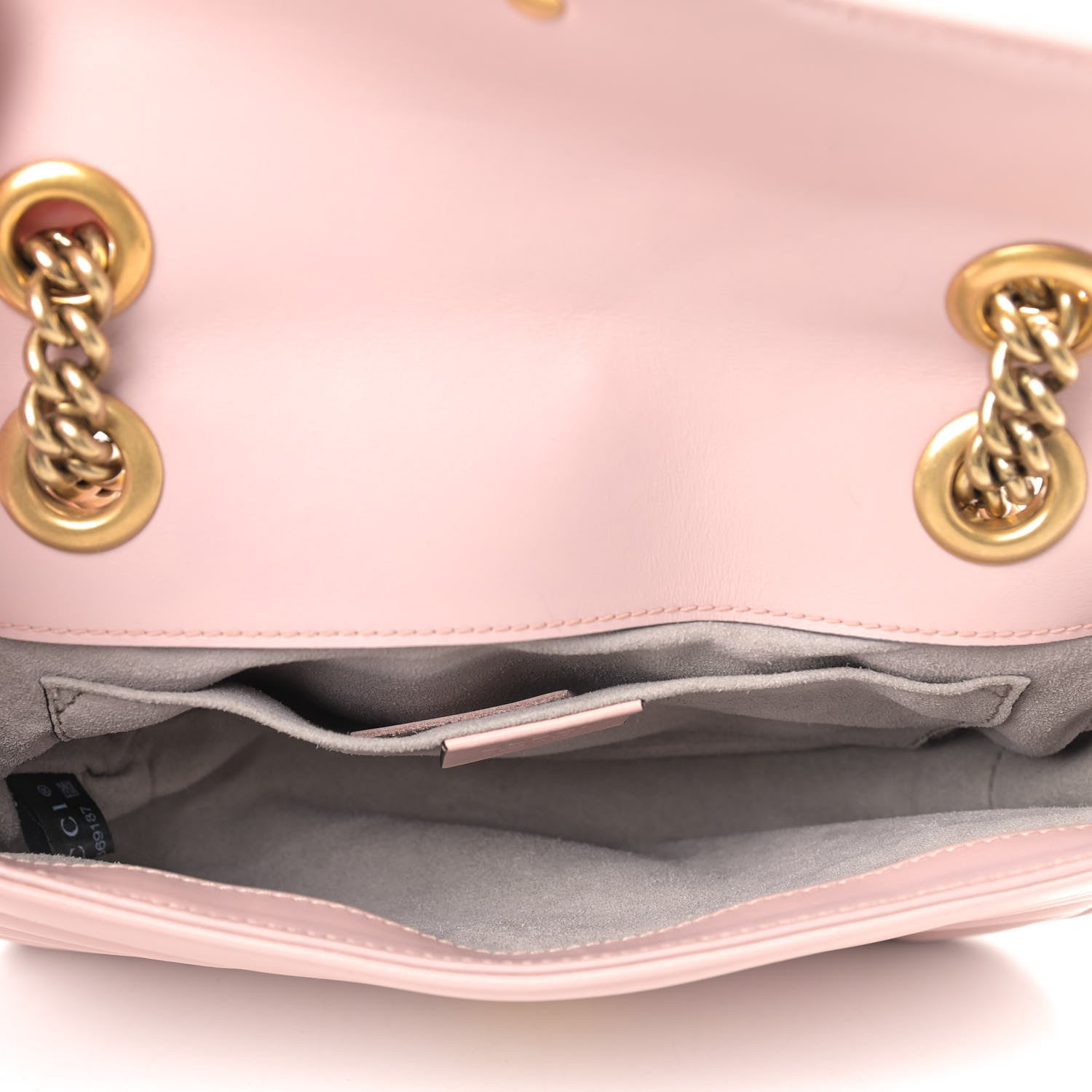 Gucci Calfskin Matelasse Mini GG Marmont Shoulder Bag Perfect Pink 5 of 11