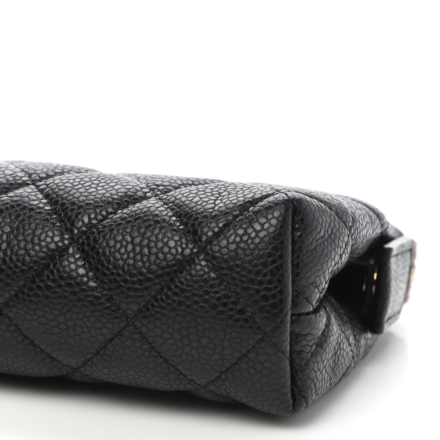 Caviar Quilted Small Pouch Black