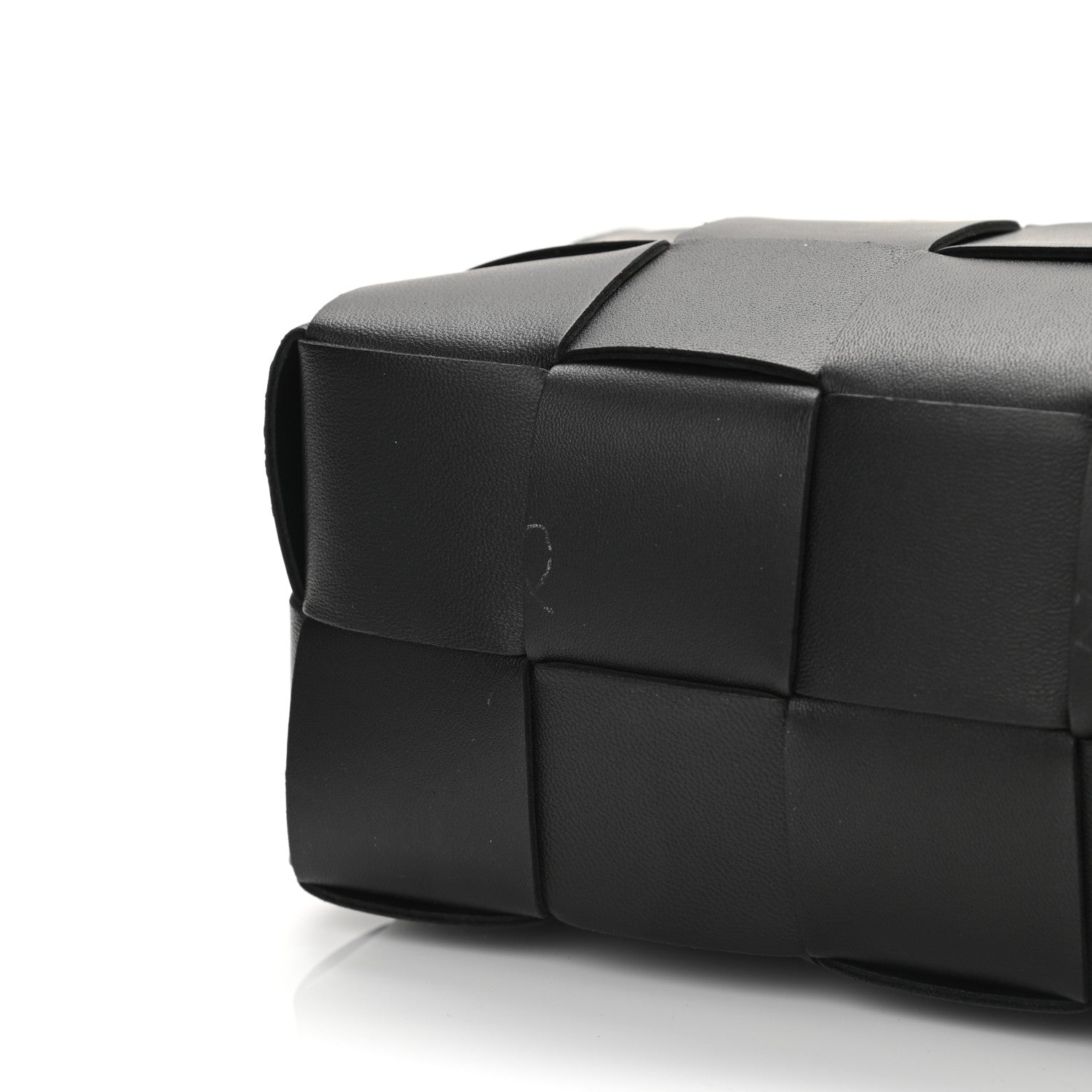 Bottega Veneta Lambskin Maxi Intrecciato Brick Cassette Bag Black 10 of 10