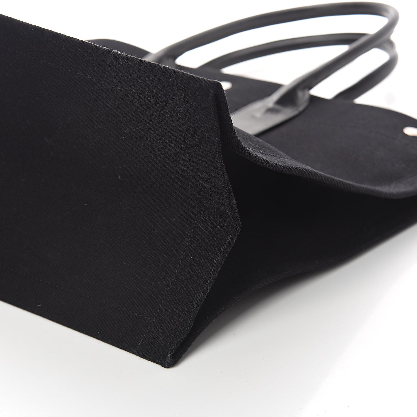 Linen Calfskin Rive Gauche Tote Black