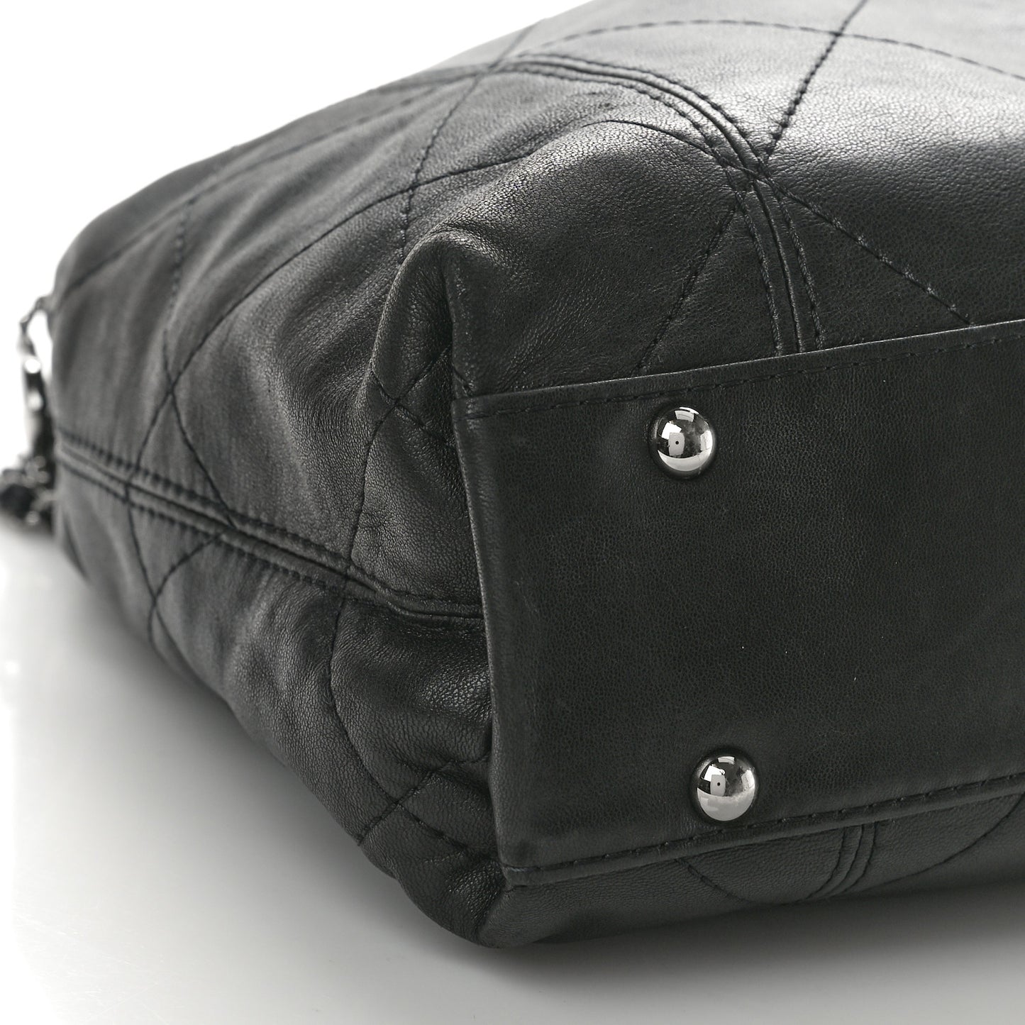 Lambskin Quilted Small Soft Touch Shoulder Bag Black