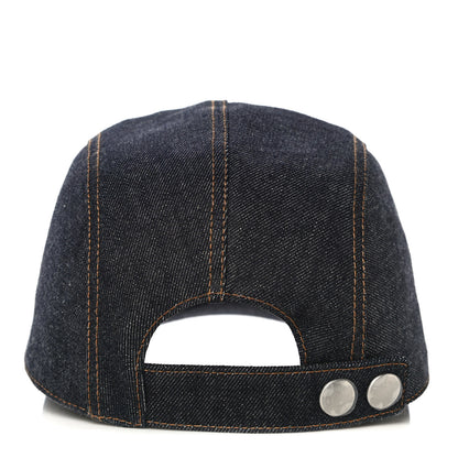 Hermes Cotton Denim Nevada Hat 58 Indigo 4 of 8