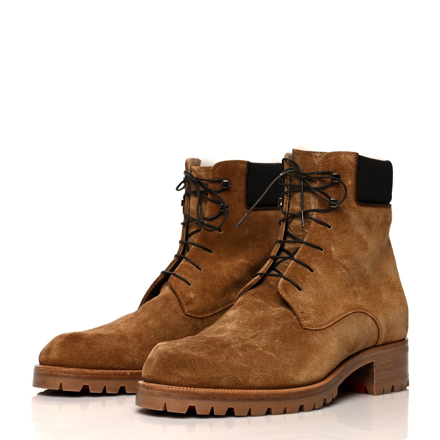 Christian Louboutin Suede Mens Trapman Flat Boots 43 Terra 3 of 10