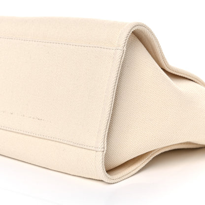 Chanel Canvas Pearl Large Deauville Tote Ecru Beige 9 of 14