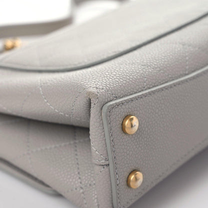 Chanel Grained Calfskin Small Stitched Flap Grey 10 of 11