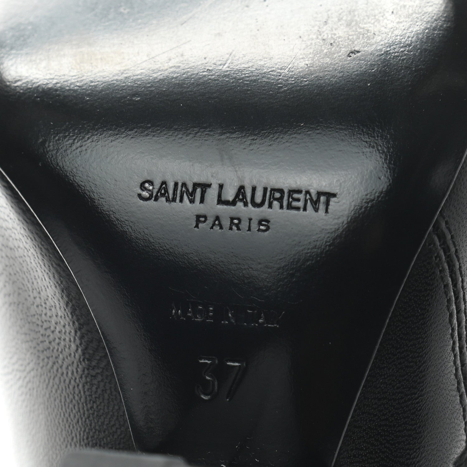 Saint Laurent Calfskin Niki 105 Wedge Booties 37 Black 6 of 7