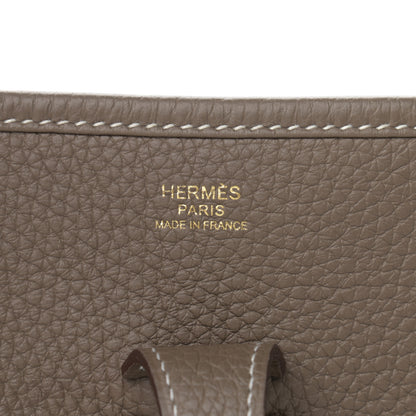 Hermes Taurillon Clemence Evelyne III PM Etoupe 6 of 10