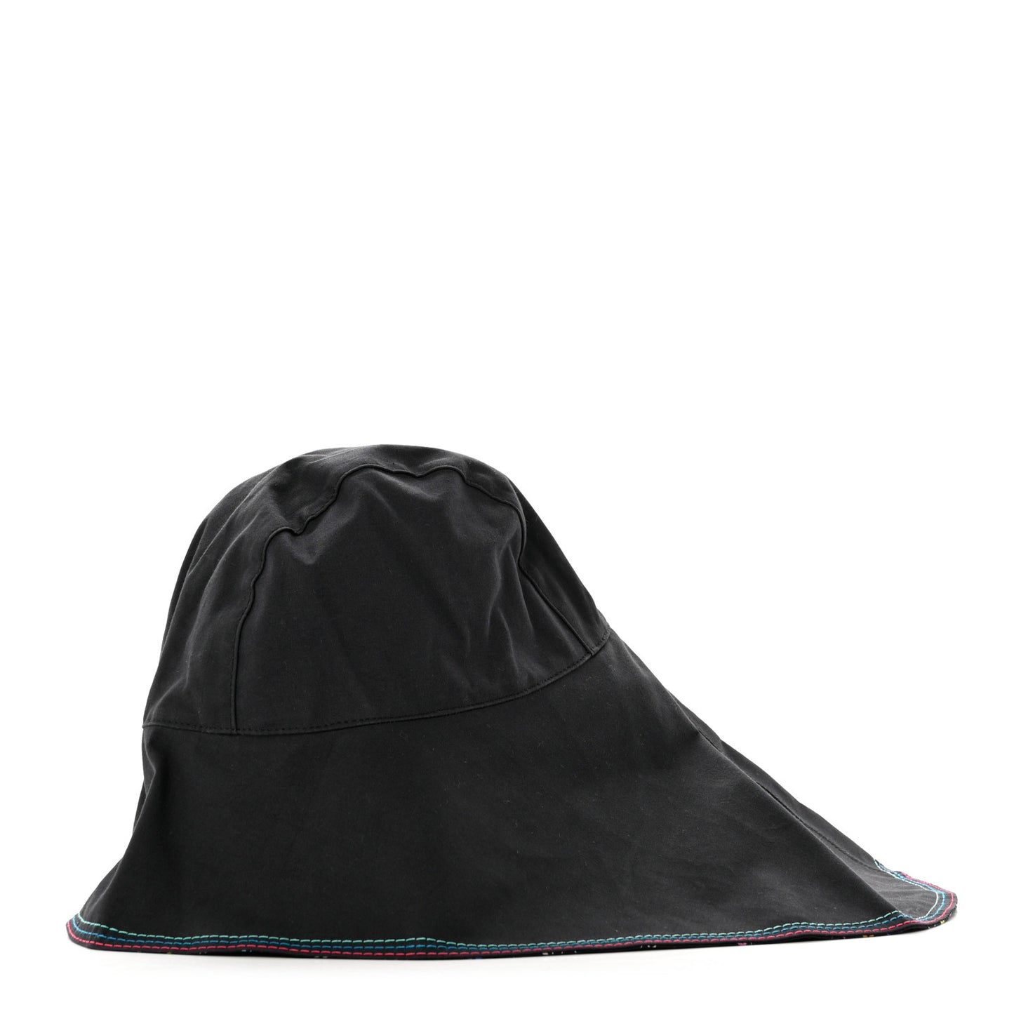 Cotton Monogram Multicolor Printed Reversible Hiker Hat Black