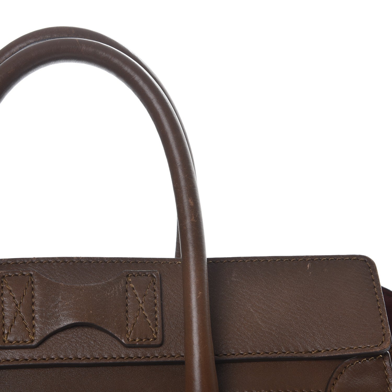 Celine Smooth Calfskin Suede Mini Luggage Khaki 20 of 20