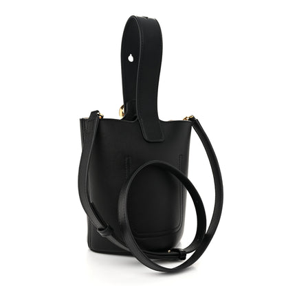 Loewe Soft Grained Calfskin Mini Pebble Bucket Bag Black 3 of 9