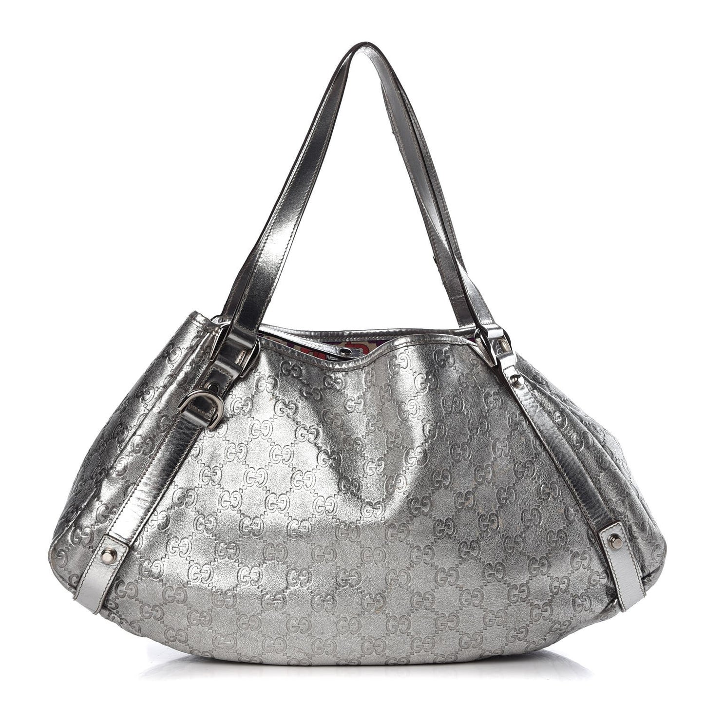 Guccissima Medium Abbey Shoulder Bag Silver