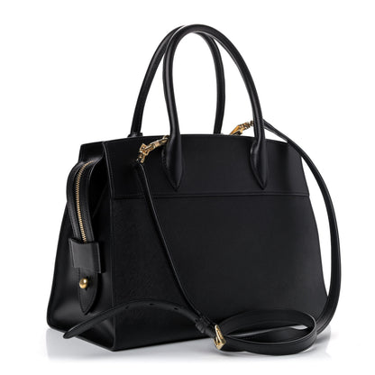 Prada Saffiano City Calfskin Small Esplanade Tote Black 2 of 4