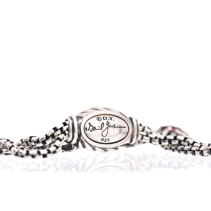 David Yurman Sterling Silver Garnet Starburst Bracelet 4 of 4