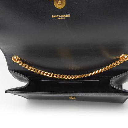 Saint Laurent Smooth Calfskin Medium Classic Monogram Kate Tassel Satchel Black 7 of 10