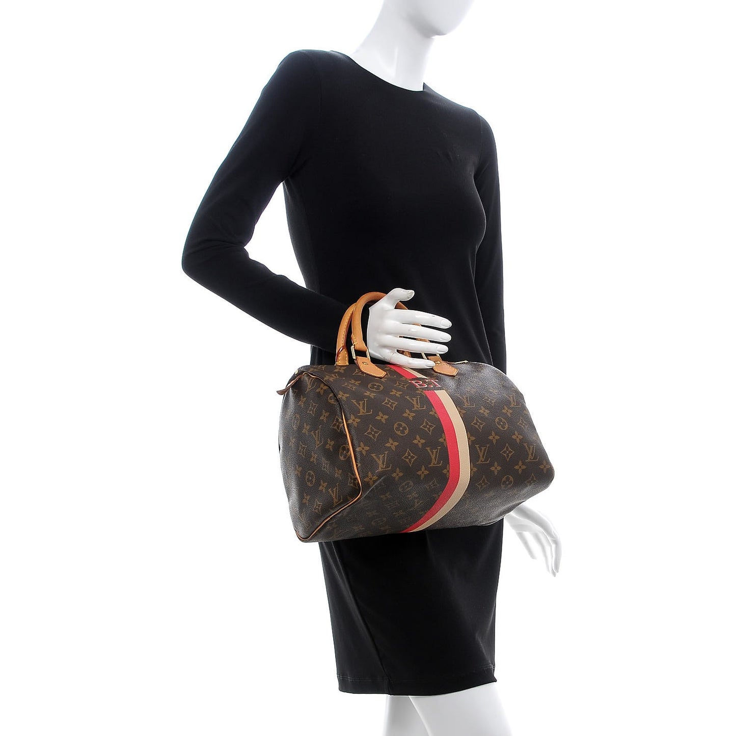 Monogram My LV Heritage Speedy 30 Ivory Fuchsia