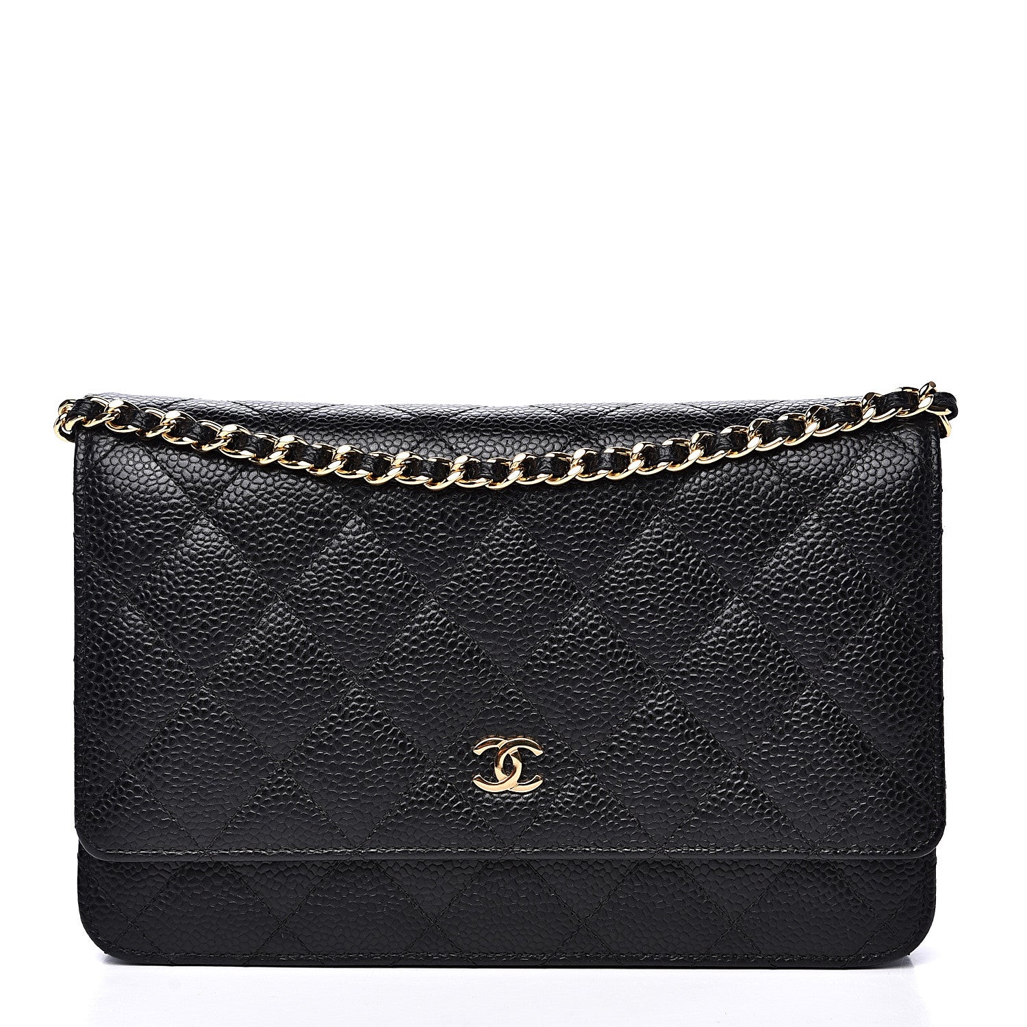 Chanel Caviar Quilted Wallet On Chain WOC Black 1 of 9