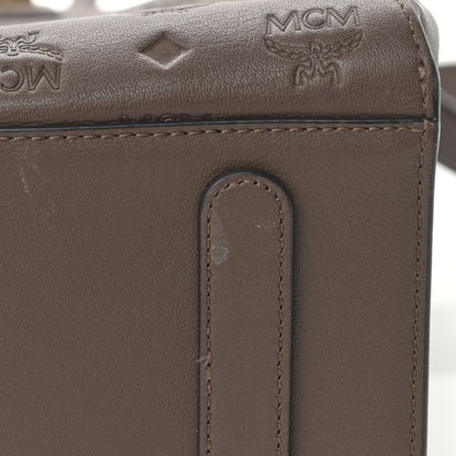MCM Calfskin Ottomar Monogram Medium Essential Tote Chestnut 12 of 16
