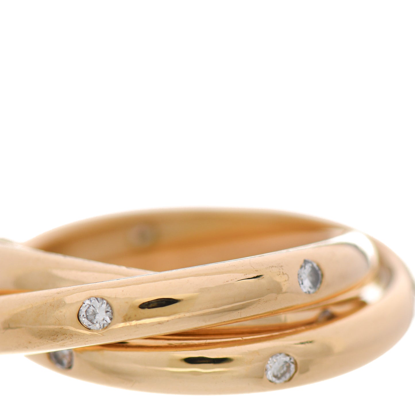 18K Yellow Gold Diamond Constellation Trinity Ring 49 5