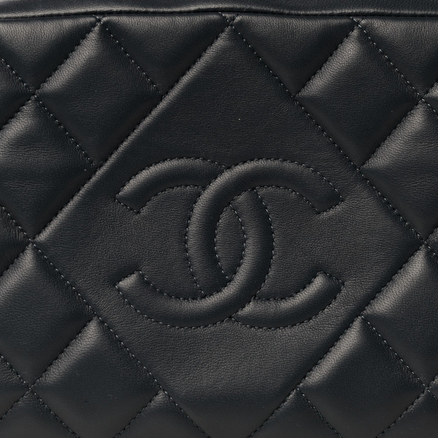 Chanel Lambskin Diamond CC Small Camera Case Dark Blue 8 of 11