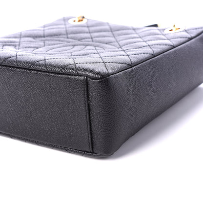 Chanel Caviar Quilted Petit Shopping Tote PST Black 6 of 9