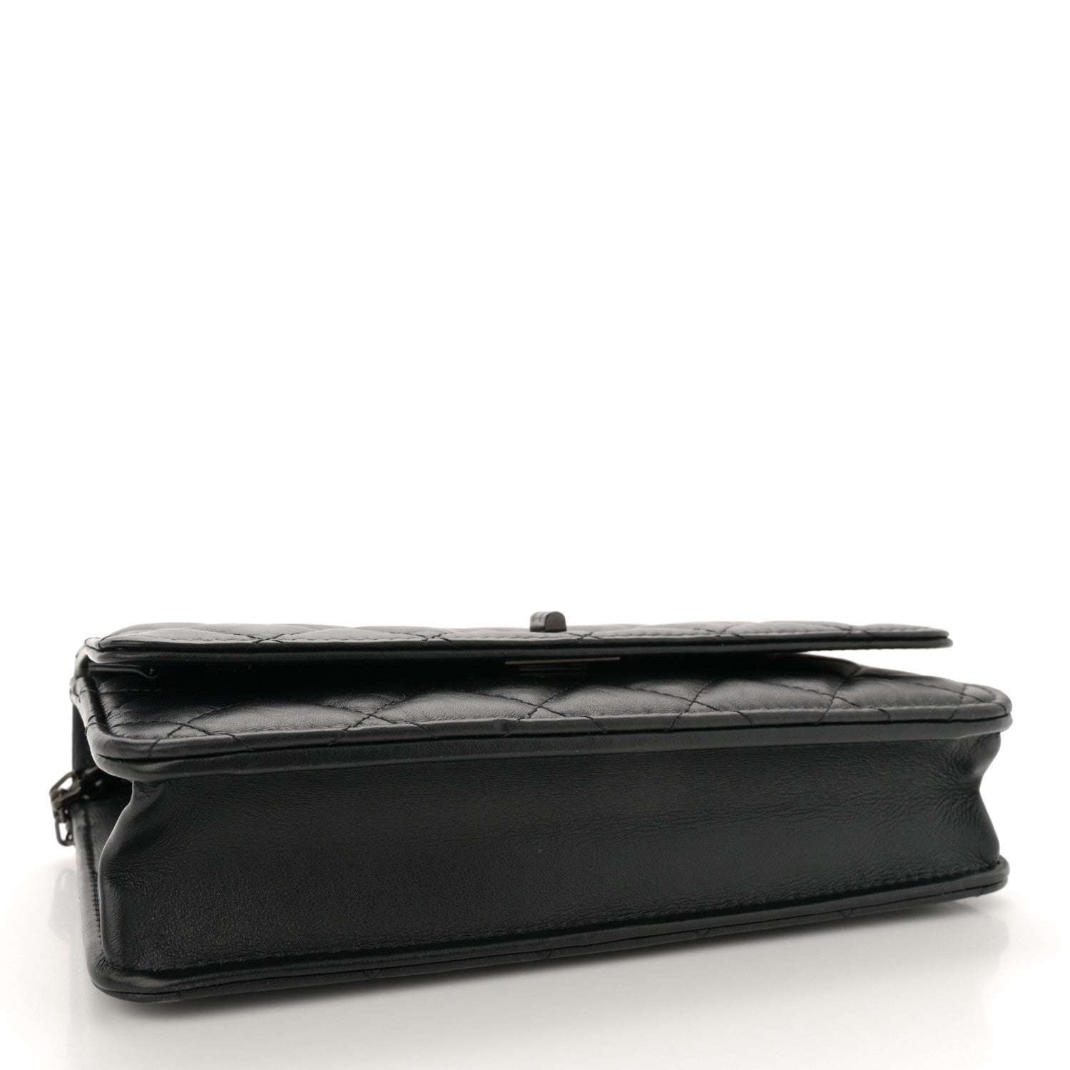 Chanel Aged Calfskin Quilted Reissue Wallet On Chain WOC So Black 4 of 11