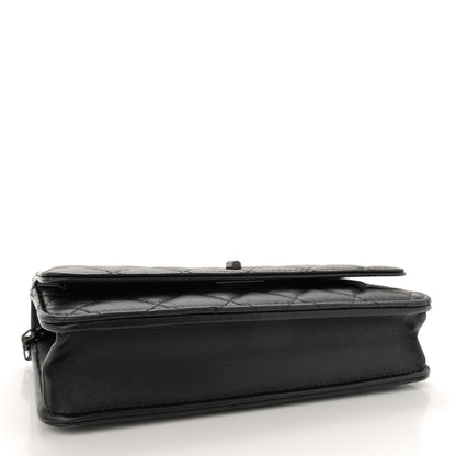 Chanel Aged Calfskin Quilted Reissue Wallet On Chain WOC So Black 4 of 11