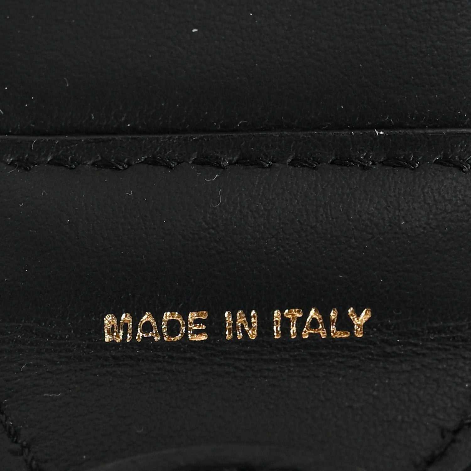 Fendi Calfskin Sequin FF Strap You Black Gold 5 of 5