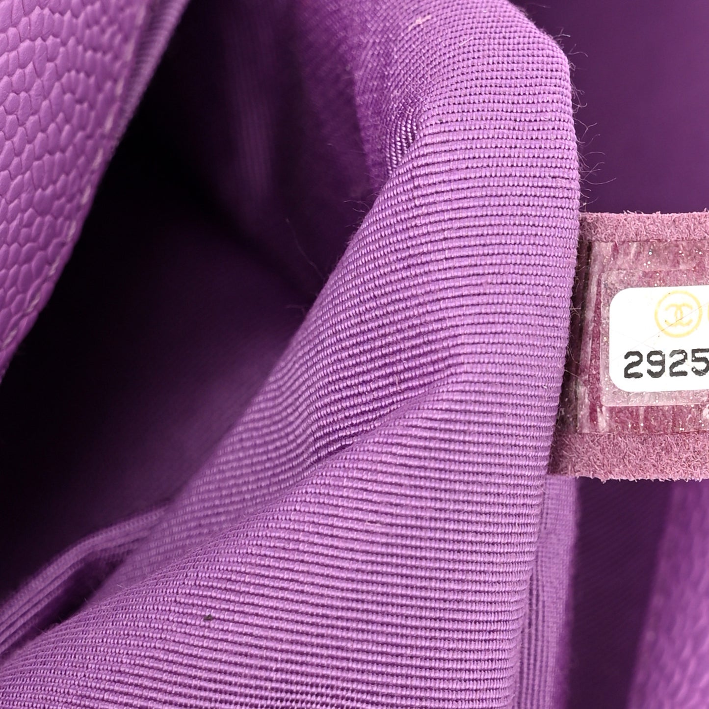 Caviar Quilted Medium Boy Flap Purple