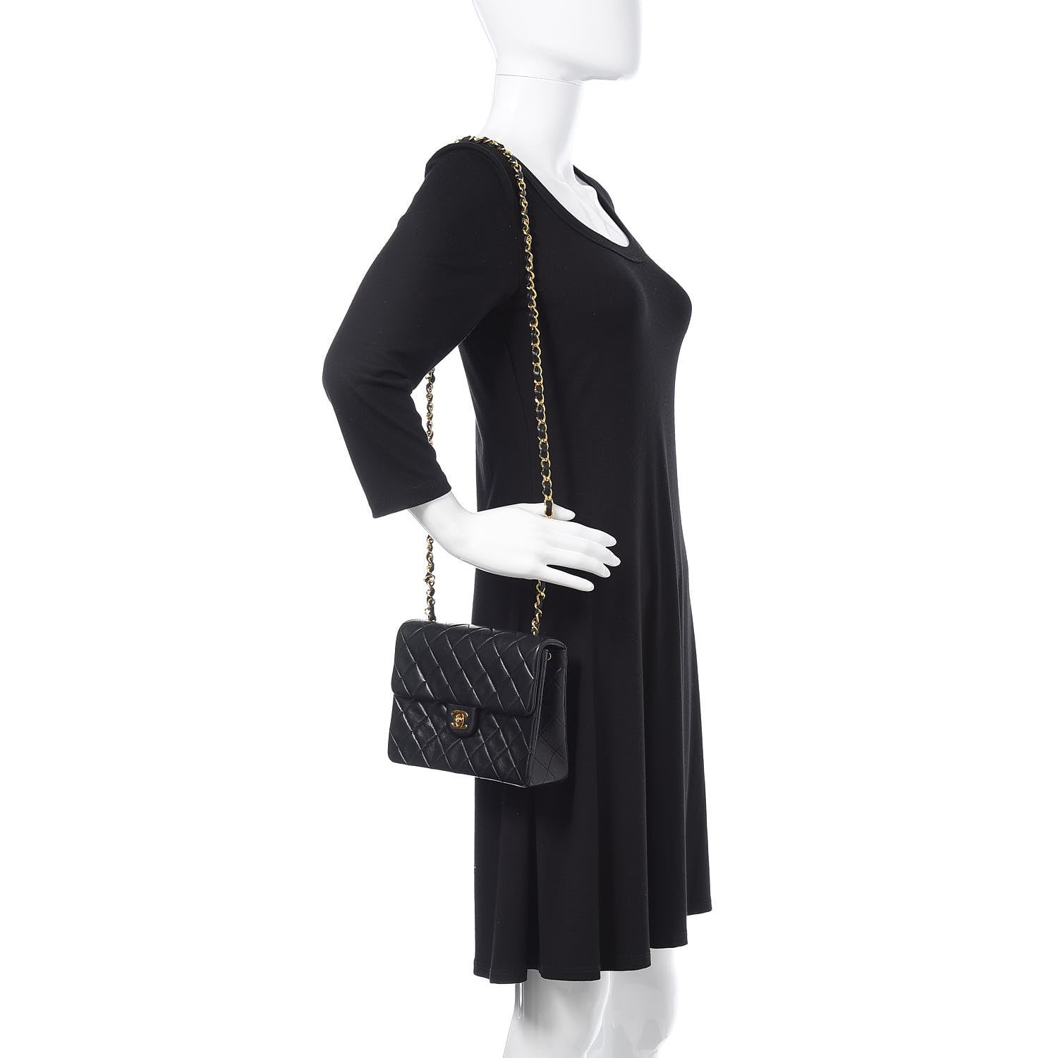 Chanel Lambskin Quilted Mini Square Flap Black 2 of 13