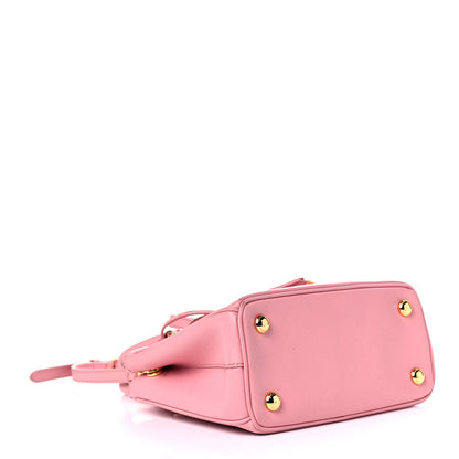 Prada Saffiano Lux Micro Galleria Double Zip Tote Petalo 6 of 33